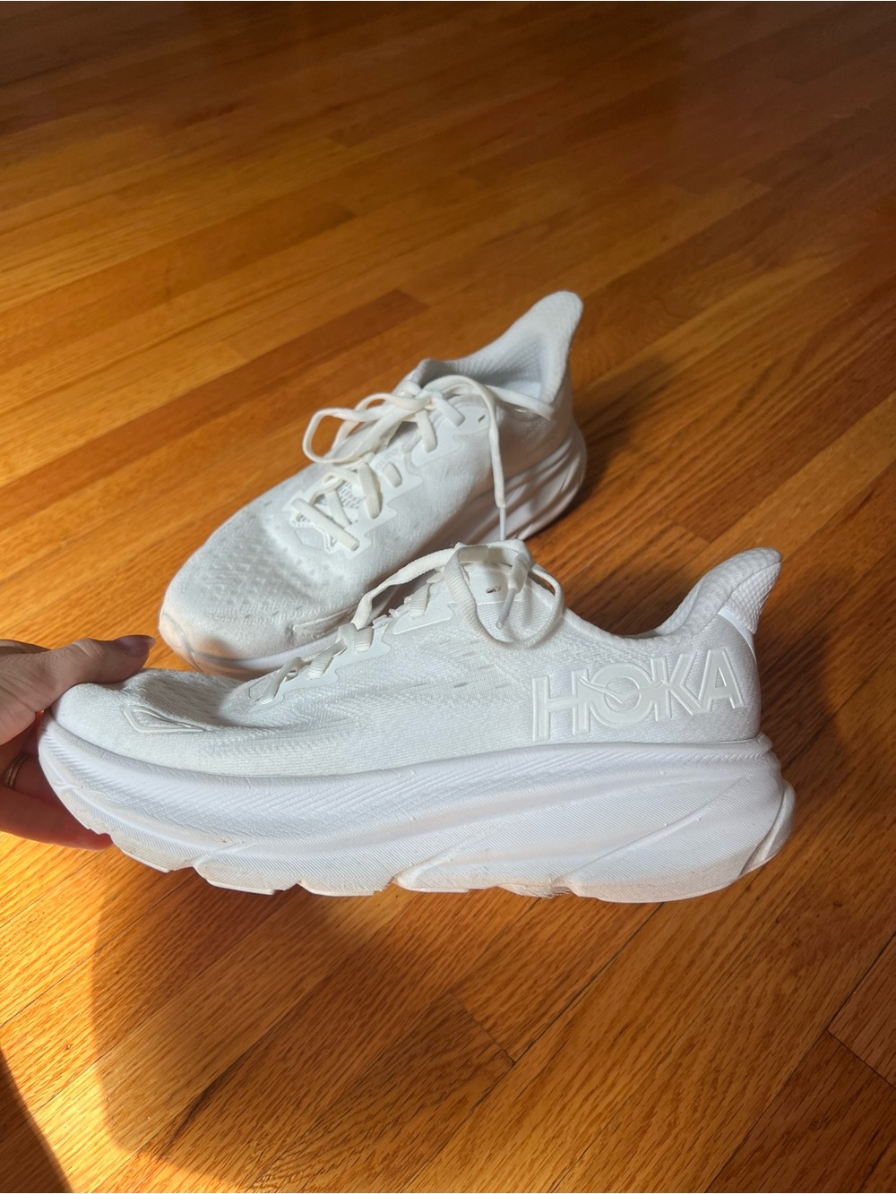 HOKA Women’s All-White Running Shoes